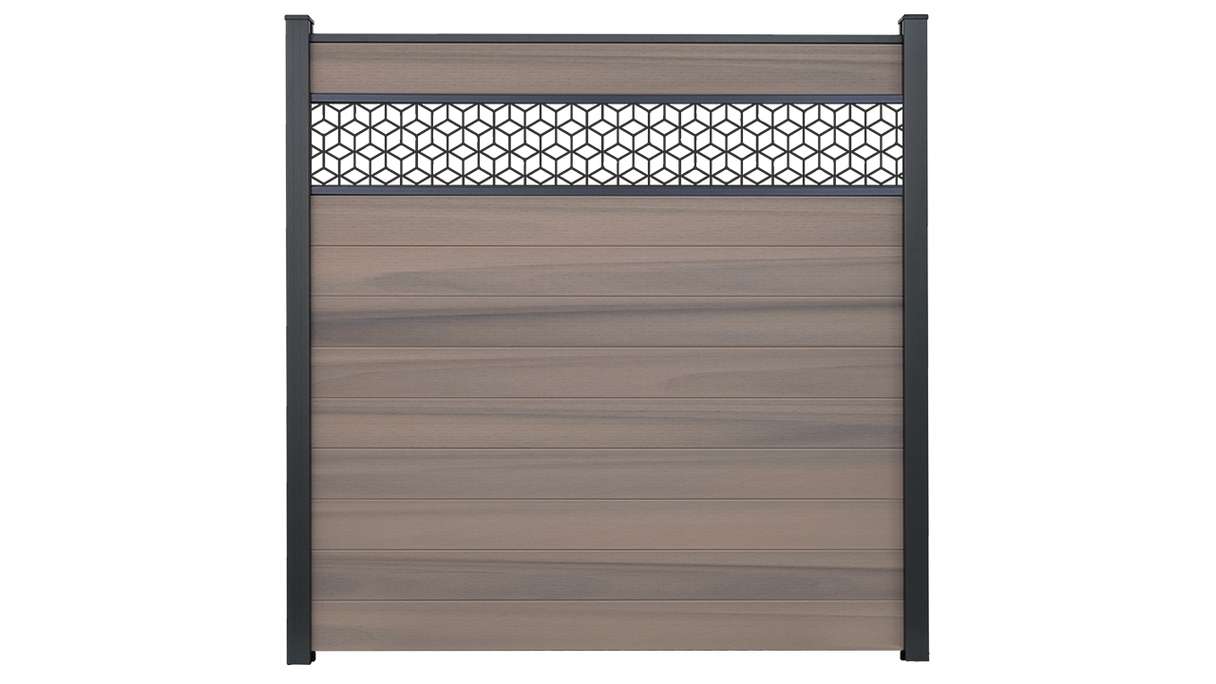 planeo Gardence Strong - BPC plug-in fence Cube Bi-Color co-ex 180 x 180 cm