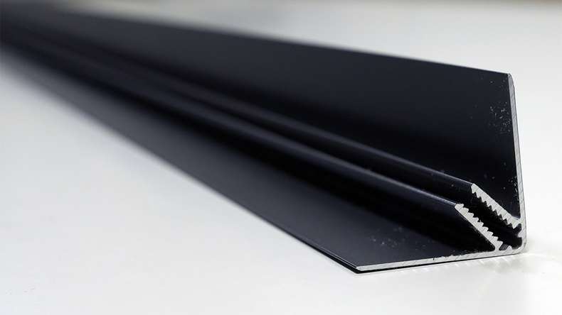 planeo Fassado - Aluminium outside corner end profile black 2.90m