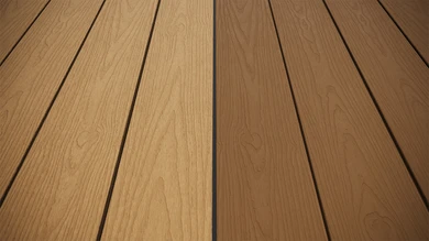 planeo CoEXWood WPC solid coated decking board - Sand/Caramel 3m structured