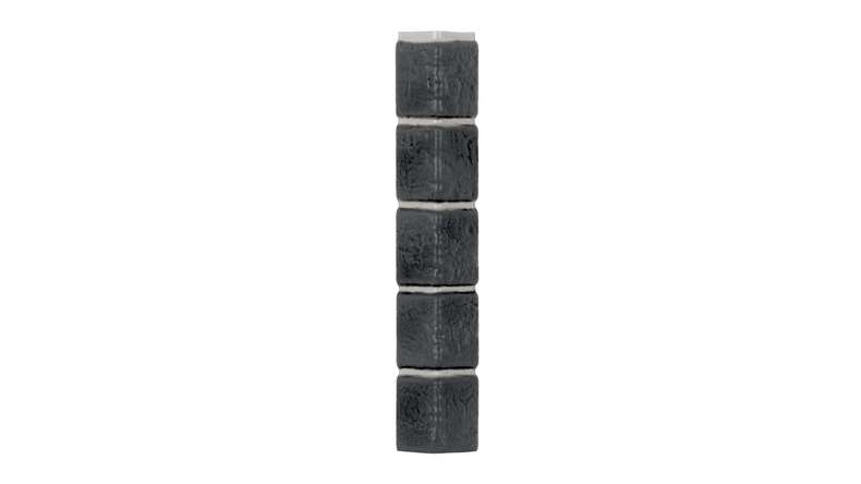 Zierer clinker optic corner - 50 x 50 x 345 mm anthracite flamed made of GRP