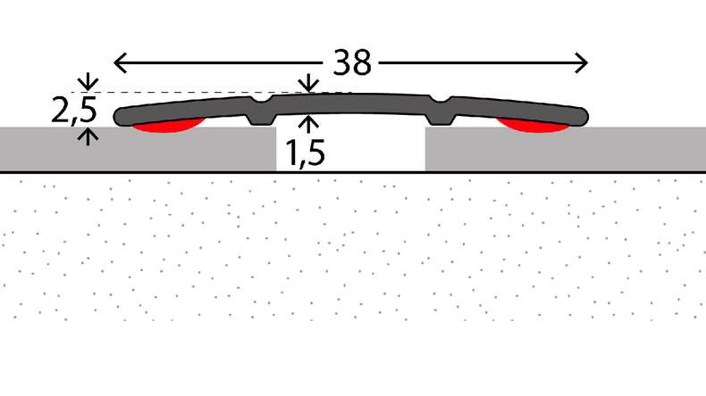 planeo transition profile 231 - 100 cm
