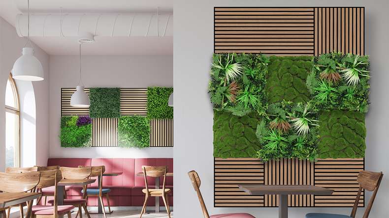 planeo acoustic panel - MixWall Timber Touch Flare Oak 52 x 52 cm | real wood veneer (PLMW-00011A)