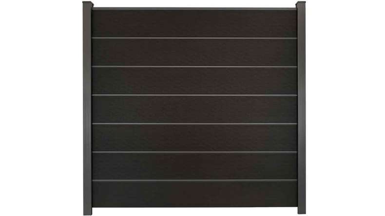 planeo Solid Grande - Premium Garden Fence Black co-ex