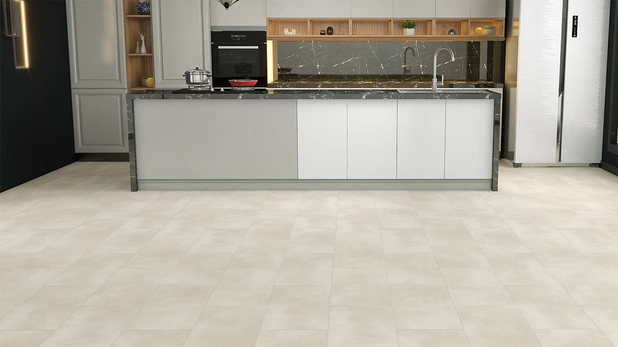 planeo Rigid Klick Vinyl - STEINWERK PUCore XL Sandstone | Impact sound insulation integrated (NF-FXL-295)