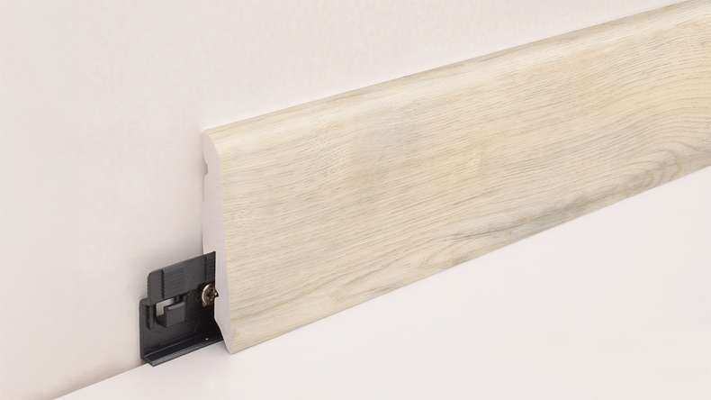 planeo skirting board SolutionX 2in1 - 2400 x 14 x 58 mm oak cream white (SL0074)