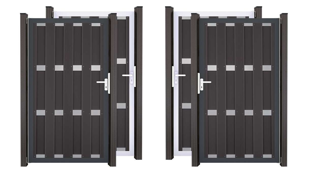 planeo Gardence Premade – BPC Gate, Anthracite, 100 x 180 x 4 cm