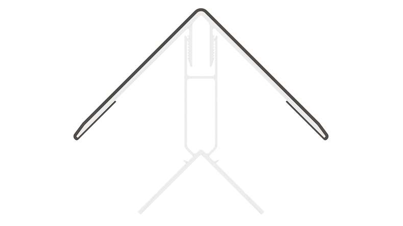 planeo LINEA – Aluminium CoEx external corner profile, dark grey, 3000 x 66 x 66 mm