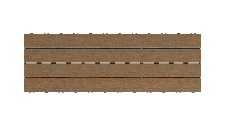 planeo WPC-CoEx decking tile, Burma Teak, 90 x 30 cm