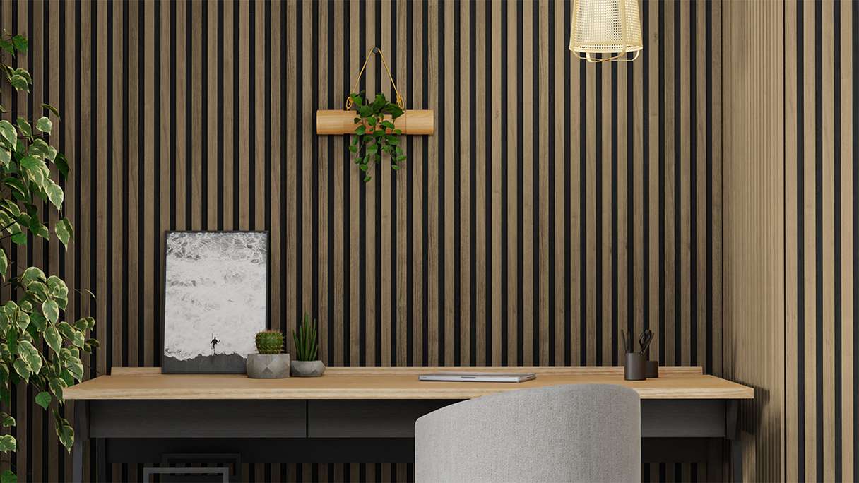 Skaben acoustic panels SilentWall Comfort Light - Rustic oak - 250 x 30 cm