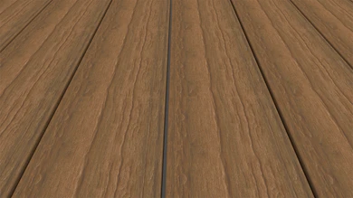 planeo ANTIKWoodline – WPC CoEx-coated solid decking board – Burmese teak, 3m – rustic/smooth brushed