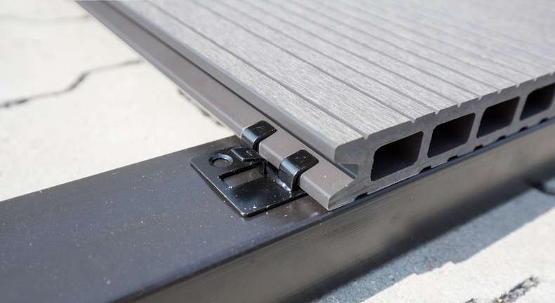 planeo decking clip stainless steel approx. 4mm joint - 100 pcs. incl. screws