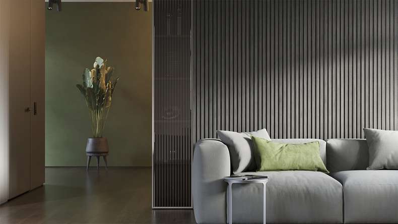 planeo acoustic panels - Oak grey - 2400 x 525 x 18mm (PU-A-006)