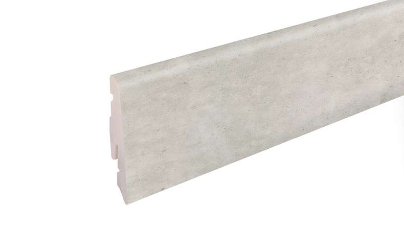 planeo skirting board SolutionX 2in1 - 2400 x 14 x 58 mm light concrete grey (SL0099)