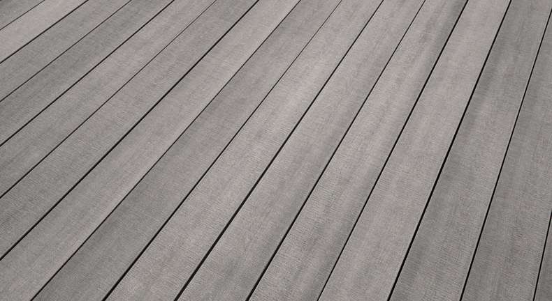 Complete set TitanWood 3m solid plank wood structure light grey 9.2m² incl. aluminium-UK