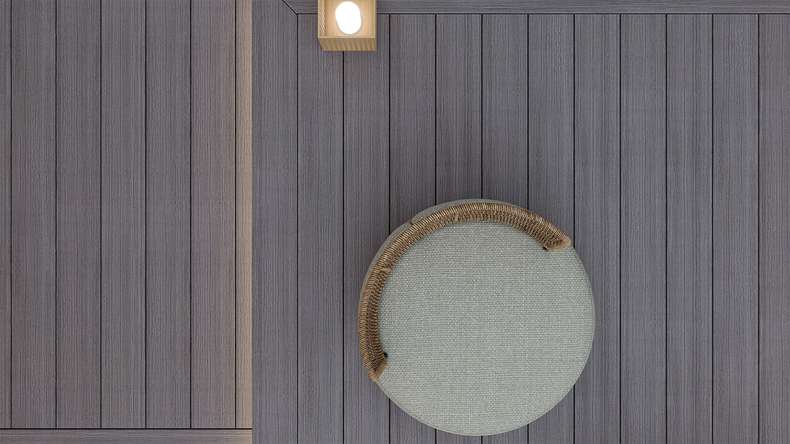 planeo MAXLine Antique - WPC CoEx coated XL decking solid - grey 3m rustic textured/smooth brushed