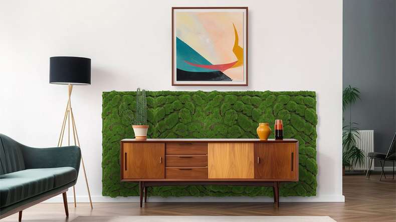 planeo acoustic panel - MixWall Moss Mood Forest Green Big Bulk 52 x 52 cm | Art Moss (PLMW-00211C)