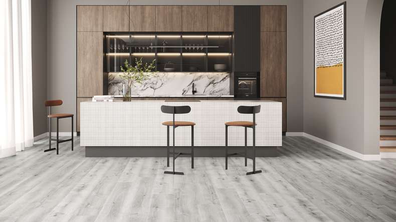 planeo Rigid Click Vinyl - SolutionX 2in1 Oak Grey | Impact sound insulation integrated (ECF-0088)