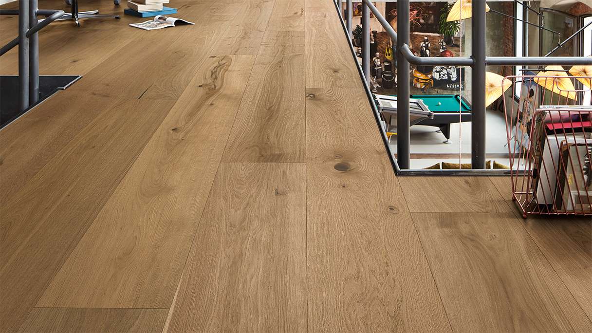 MEISTER Lindura wood flooring HD 400 - 08923 Oak authentic greige ultra matt lacquered 2200 x 270 x 11 mm (500214-2200270-08923)