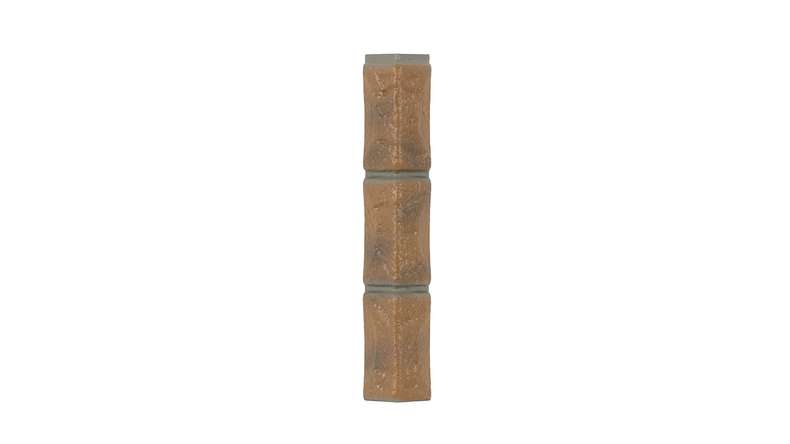 Zierer quarry stone look corner for BS1 - 54 x 54 x 345 mm yellow-flamed made of GRP