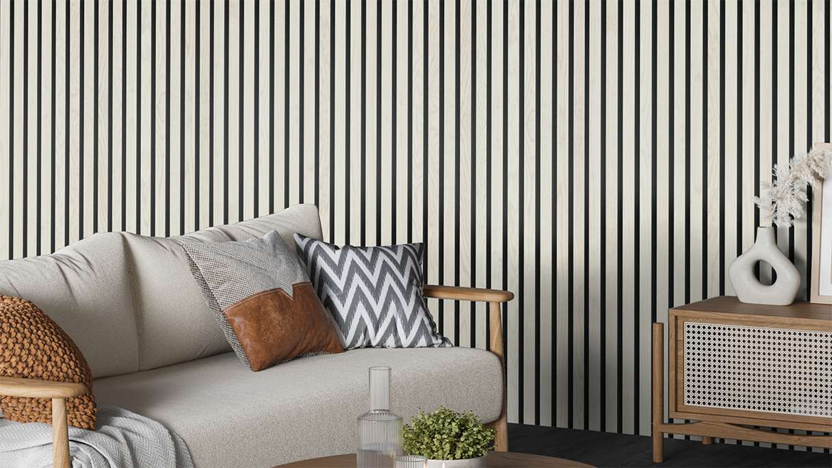 Skaben acoustic panels SilentWall Comfort - white oak - 250 x 30 cm