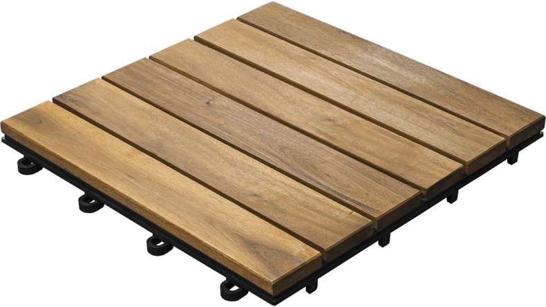 planeo wood terrace tile acacia 30x30 cm - 5 pcs - 0,45m²