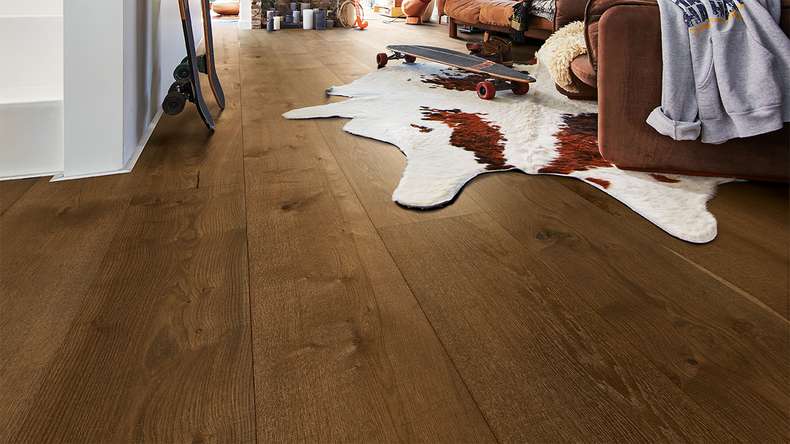 MEISTER Lindura wood flooring HD 400 - 08903 Oak authentic olive grey vintage texture, natural oiled 2200 x 270 x 11 mm (500213-2200270-08903)