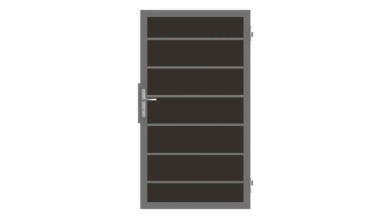planeo Solid Grande - Premium door anthracite grey with anthracite aluminium frame