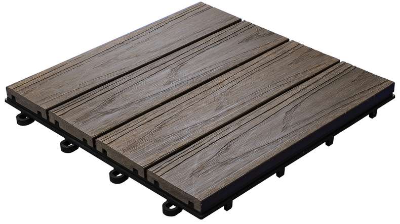 planeo click tile WPC 3D - brown