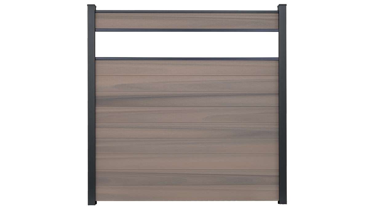 planeo Gardence Strong - BPC plug-in fence glass satin bi-colour co-ex 180 x 180 cm