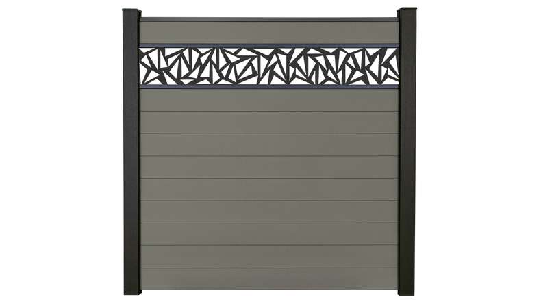 planeo Gardence Strong - BPC plug-in fence Triangle Grey 180 x 180 cm