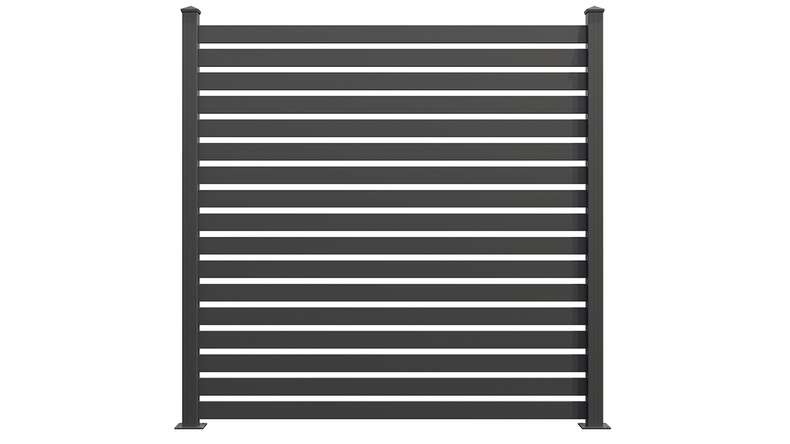 planeo Gardence Metallic Edge - Aluminium Garden Fence Square Anthracite | DB703