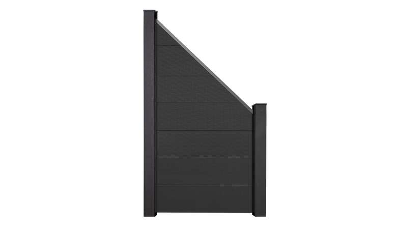 planeo Solid Grande - garden fence sloped anthracite