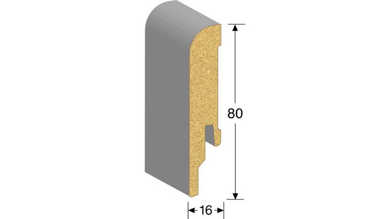 MEISTER Skirtings Grey Oak 6671 | - 2380 x 80 x 16 mm (200006-2380-06671)