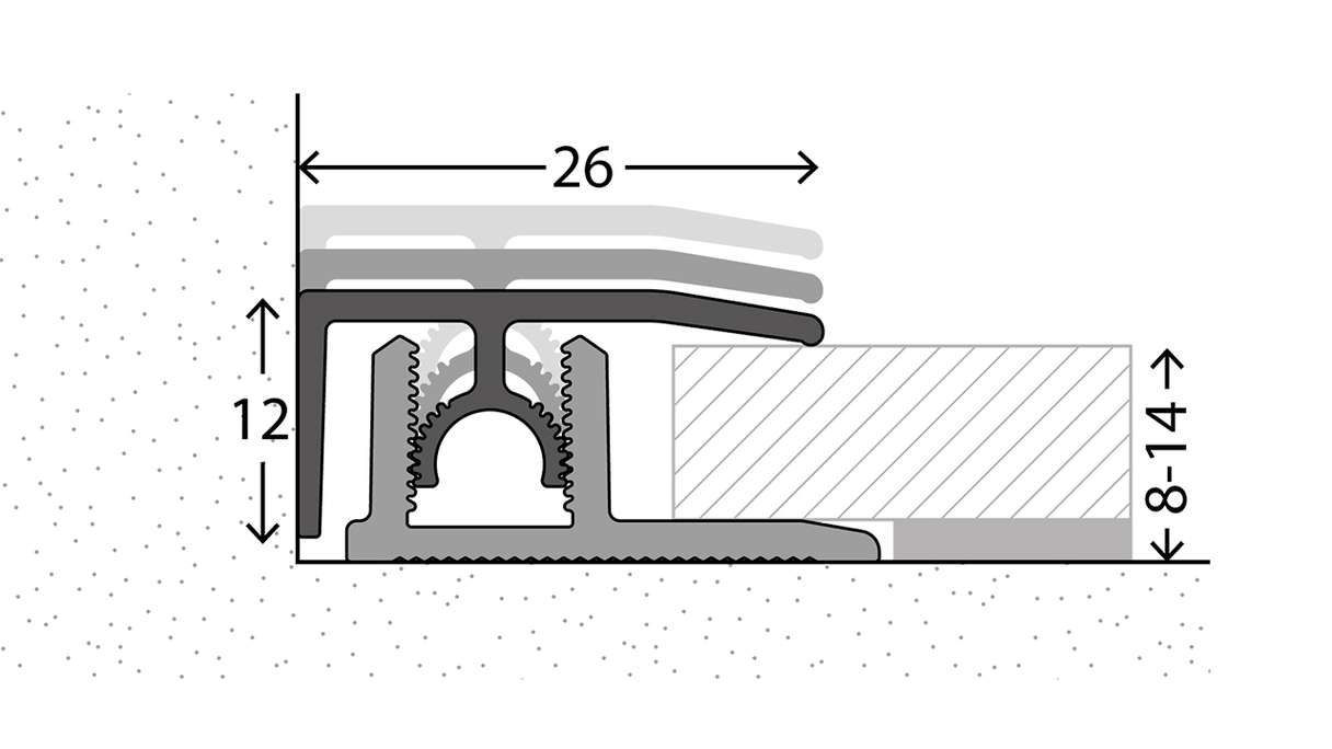 planeo Profi end profile 313 - 100 cm