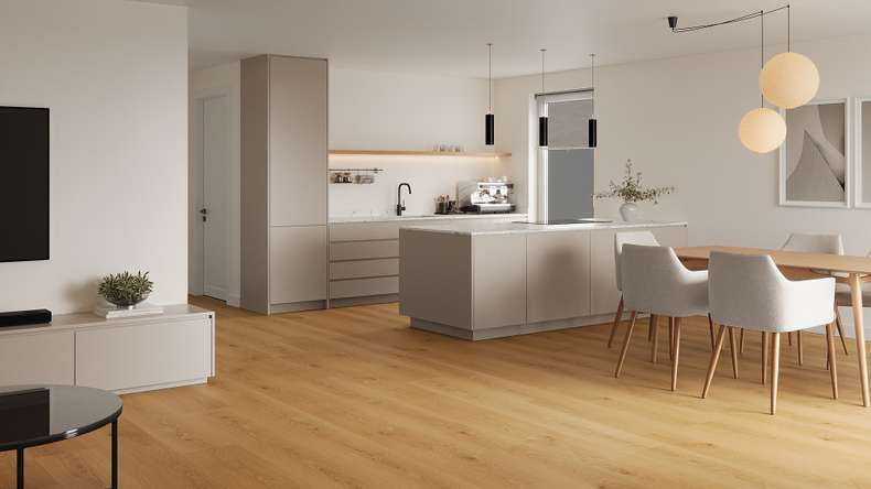 Lys&Land Rigid Klick Vinyl - Fjordline XL Oak Nova 1.83m long XL plank | integrated footfall sound insulation (SP183-09)