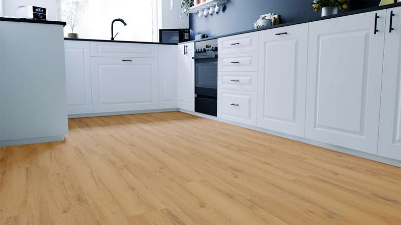 planeo design flooring for gluing - Eco Home&Health Rustic Oak Sand | synchronised embossing (LO-ED-03)