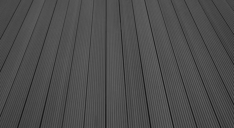 Complete set TitanWood 5m solid plank grooved structure dark grey 55.8m² incl. Alu-UK
