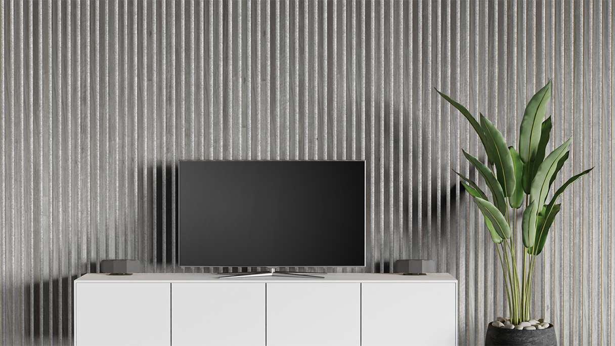 Skaben acoustic panels SilentWall Pro - Oak grey - 250 x 60 cm