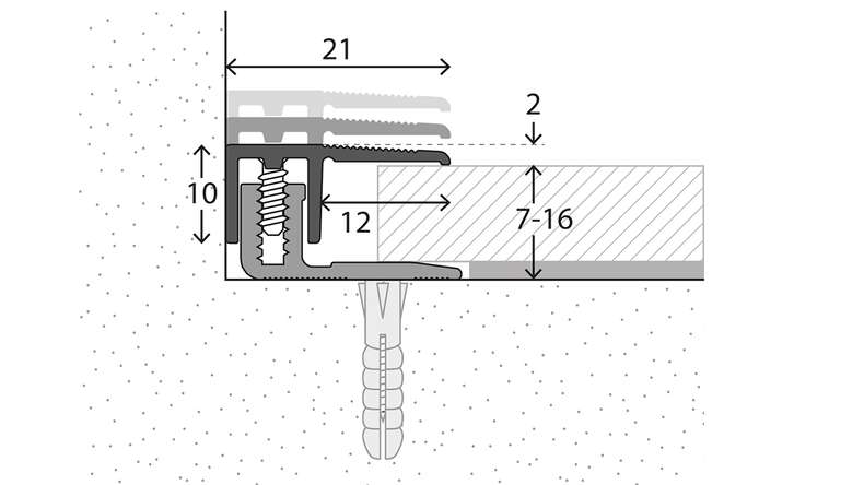 planeo end profile 022 - 270 cm