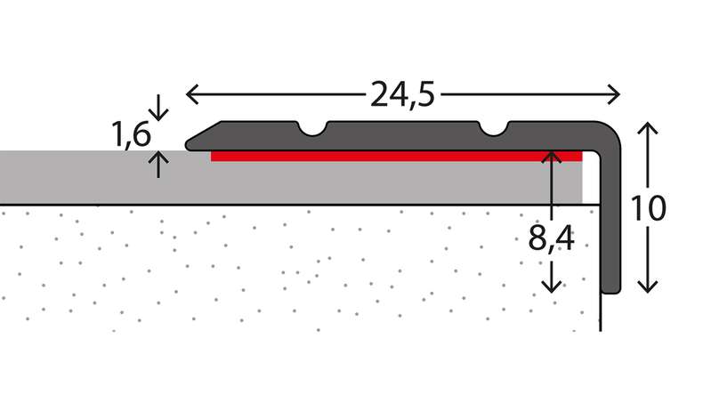planeo angle profile 061 - 100 cm