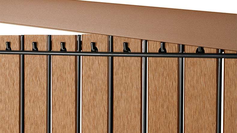planeo WPC Strip Set - Brown L 250 x H 123 cm