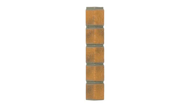 Zierer clinker optic corner - 50 x 50 x 345 mm yellow-flamed made of GRP