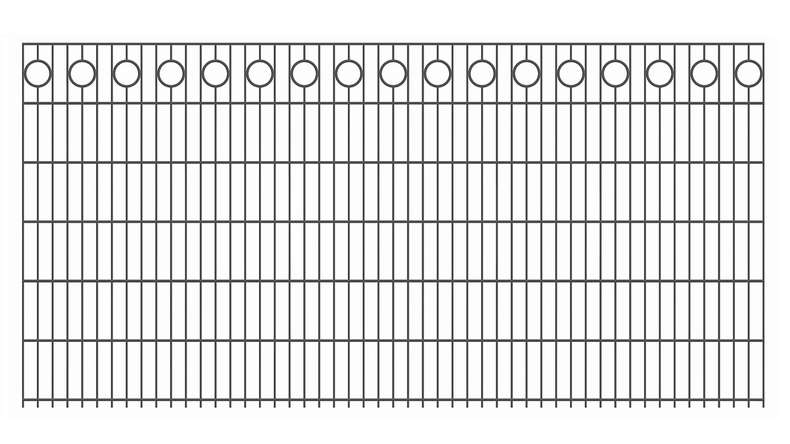 planeo double-rail decorative fence Halo 6/6/6 RAL 7016 anthracite