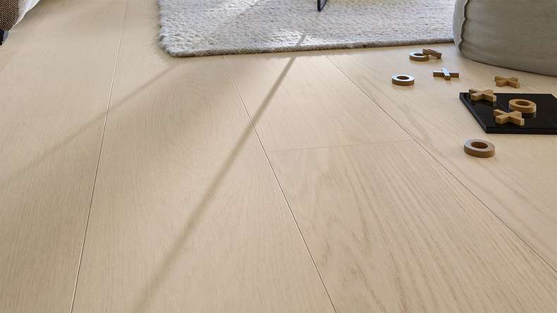 MEISTER Lindura wood flooring HD 400 - 20229 Oak natural pearl white ultra matt lacquered 2200 x 270 x 11 mm (500214-2200270-20229)