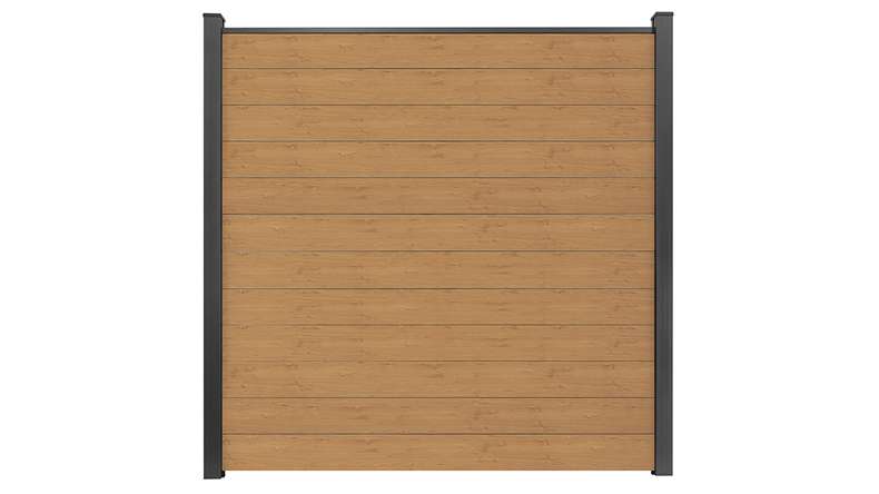 planeo Gardence Simply Small - PVC plug-in fence ash oak natural 180 x 180 cm