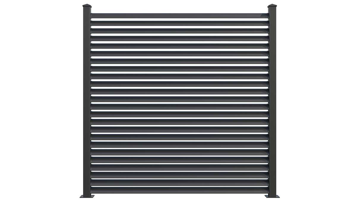 planeo Gardence Metallic Ellipse - Aluminium Garden Fence Square Anthracite | DB703