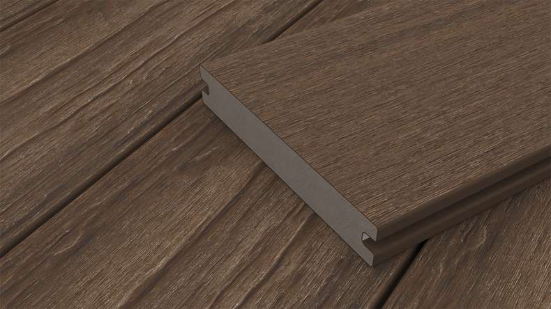 planeo ANTIKWoodline – WPC CoEx-coated solid decking board – Ipe Brown 3m – rustic/smooth brushed