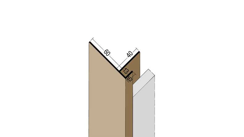 planeo Protect connection profile - PAA 13x60x3000mm black