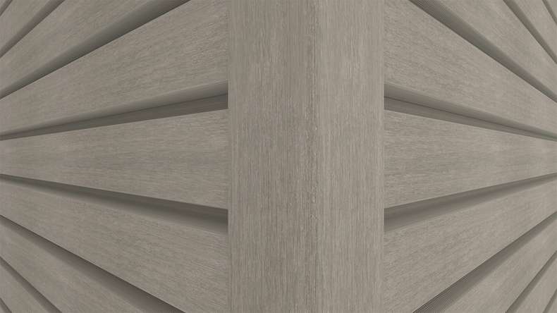planeo LINEA Wide – WPC CoEx cladding, light grey, 2900 x 181 mm