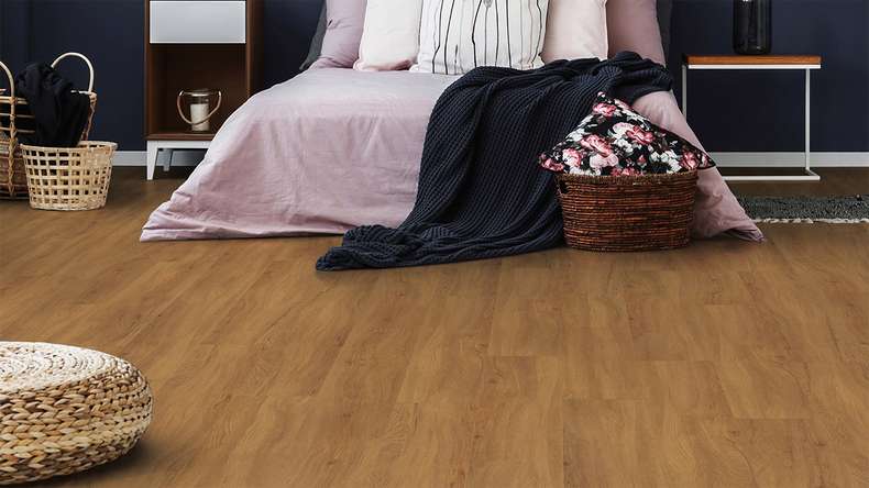 planeo Rigid click vinyl - FlexCore 55 Caramel Oak | Impact sound insulation integrated (plfc-5301FS55)